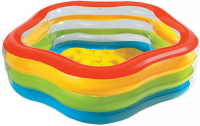 Бассейн Звезда с надувным дном Intex арт.56495 185х180х53см, от 3 лет Бассейн Звезда с надувным дном Intex арт.56495 185х180х53см, от 3 лет